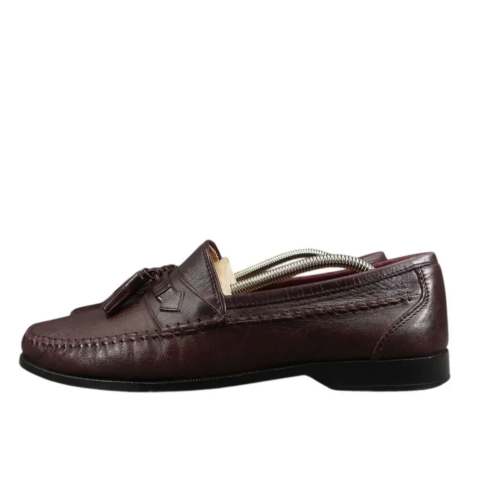 Stamati Mastroianni Shoes Mens 10 Tassel Loafers Moccasin Leather Classic Brown